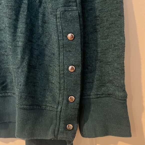 WORN ONCE Green Light sweatshirt with button detail (size S) - Picture 3 of 3